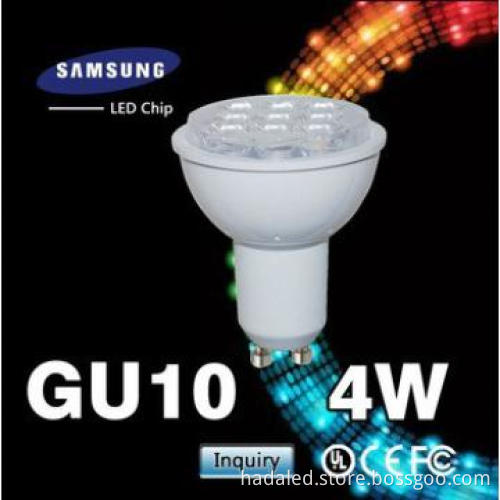 high quality 4w GU10 LED Spotlight Samsung chip SMD 2323